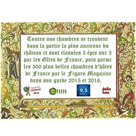 לינה וארוחת בוקר Chateau De Peufeilhoux Vallon-en-Sully
